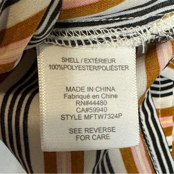 Love Fire Women's XS Striped Bell Sleeve Blouse Multicolor - Picture 7 of 9